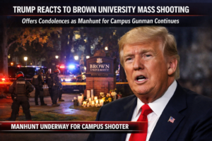 Trump Reacts to Brown University Mass Shooting, Offers Condolences as Manhunt for Campus Gunman Continues