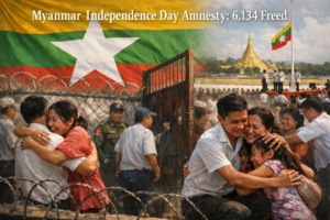 Myanmar Military Government Frees 6,100+ Prisoners on Independence Day Amid Election Controversy