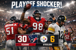 Texans Eliminate Steelers 30-6 Aaron Rodgers Struggles, Houston Makes History
