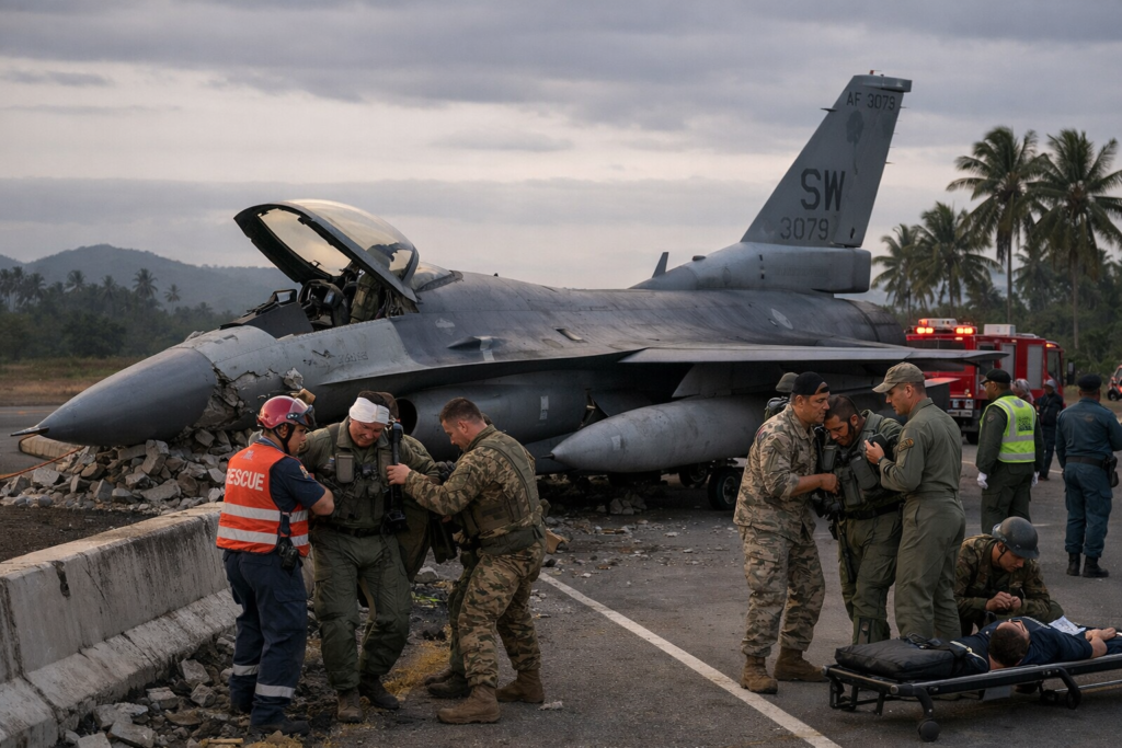 U.S. Military Plane Crashes Into Road Barrier During Training in the Philippines