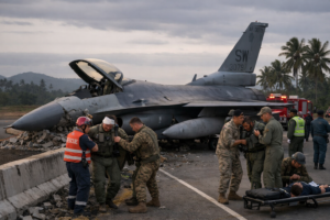 U.S. Military Plane Crashes Into Road Barrier During Training in the Philippines