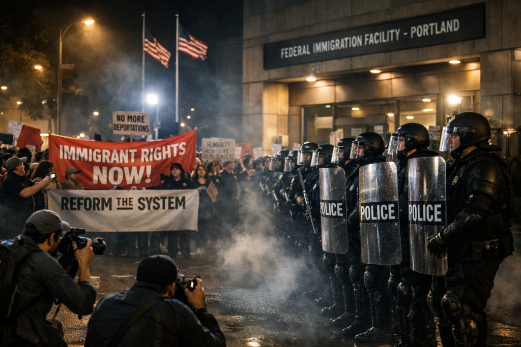 Federal Judge in Oregon Restricts Tear Gas Use Against ICE Protesters