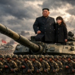 Kim Jong Un Appears With Daughter on Tank During Military Drill
