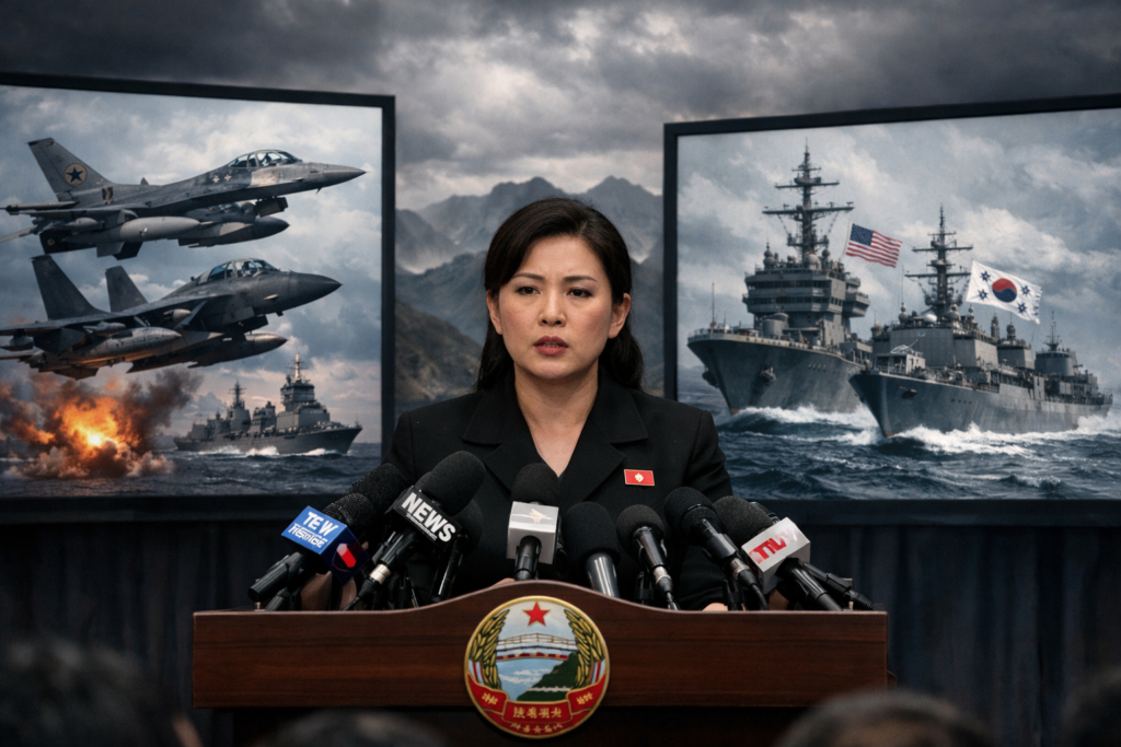 North Korea’s Kim Yo Jong Warns U.S. and South Korea Over Military Drills