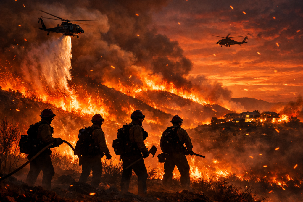 Springs Fire in Southern California Reaches 45% Containment as Crews Battle Extreme Conditions