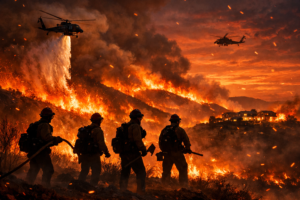 Springs Fire in Southern California Reaches 45% Containment as Crews Battle Extreme Conditions