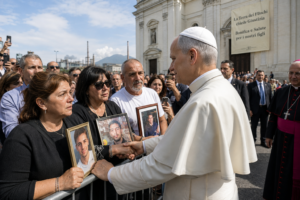 Pope Leo Brings Message of Justice to Italy’s ‘Land of Fires’